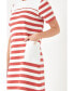 ფოტო #3 პროდუქტის Women's Striped Dress with Patch Pockets