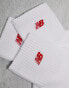 New Balance red logo mid sock 3 pack in white