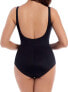 Фото #3 товара Miraclesuit 278175 Women's Oceanus Tummy Control One Piece Swimsuit, Black, 10DD