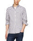 ფოტო #1 პროდუქტის Men's Slim Fit Blur Check Long Sleeve Button-Down Oxford Shirt