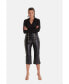ფოტო #8 პროდუქტის Women's Black Leather Pants