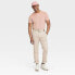 Фото #2 товара Men's Slim Fit Tech Chino Pants - Goodfellow & Co Light Taupe 40x34