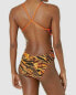 TYR Women's 238948 Black Orange Miramar Cutoutfit One-Piece Swimsuit Size 28