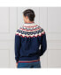 Фото #14 товара Men's Organic Half Zip Raglan Fair Isle Sweater