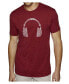 ფოტო #1 პროდუქტის Mens Premium Blend Word Art T-Shirt - Headphones - Music Genres