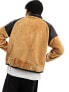 The North Face Versa Velour track jacket in stone and black