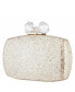 Фото #9 товара Women's Glitter Minaudiere With Crystal Bow Clasp