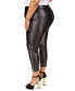 Фото #3 товара Plus Size Faux-Leather Skinny Ankle Pants