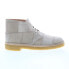 Фото #2 товара Clarks Desert Boot 26156289 Mens Gray Leather Lace Up Chukkas Boots