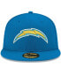 Фото #4 товара Men's Powder Blue Los Angeles Chargers Team Basic 59Fifty Fitted Hat