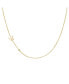 14K Gold Asymmetrical Initial and Bezel Necklace