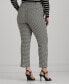 Plus Size Cropped Houndstooth Pants