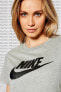 Фото #1 товара Sportswear Tee Essential icon Futura Gray Baskılı Kadın Tişört Gri