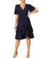 Women's Miranda Double Ruffle Wrap Dress with Sleeves