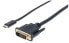 Фото #1 товара Manhattan USB-C to DVI-D Cable - 1080p@60Hz - 2m - Male to Female - Black - Equivalent to CDP2DVIMM2MB - Compatible with DVD-D - Three Year Warranty - Polybag - 2 m - USB Type-C - DVI - Male - Male - Straight