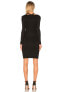 Фото #3 товара Pam & Gela 161290 Women's Sheath Dress Long Sleeves Solid Black Sz. Small