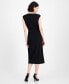 ფოტო #2 პროდუქტის Women's Ruched Midi Dress
