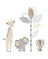 Фото #1 товара Lambs Ivy Jungle Safari Gray/Tan Elephant/Giraffe Nursery Wall Decals/Stickers