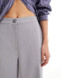 Фото #8 товара ASOS DESIGN Tall tailored wide leg dad trousers in grey