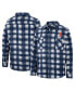 Фото #1 товара Men's Navy, White Illinois Fighting Illini Ellis Plaid Full-Snap Shirt Jacket