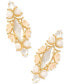 ფოტო #2 პროდუქტის Rhodium-Plated Cultured Freshwater Pearl & Mother-of-Pearl Statement Earrings