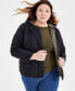 Фото #1 товара Plus Size Quilted Hooded Jacket, Created for Macy's
