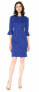 Donna Morgan 153702 Women's 3/4 Bell Sleeve Jacquard Dress Royal Sz. 4 US