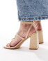 Фото #4 товара RAID Blink block heeled sandals in natural raffia