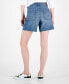Фото #2 товара Women's High-Rise Denim Carpenter Shorts