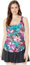 Maxine Of Hollywood Women's 236951 Shirred Front Leg One Piece Swimsuit Size 16