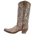 Фото #4 товара Corral Boots Glitter TooledInlay Snip Toe Cowboy Womens Brown Dress Boots C3331