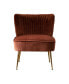 Фото #30 товара 25" Wide Upholstered Tufted Velvet Accent Chair With Metal Leg