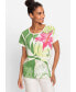 Фото #4 товара 100% Organic Cotton Short Dolman Sleeve Abstract Print T-Shirt