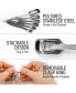 Фото #3 товара 6 Piece Stainless Steel Measuring Spoons with Easy To Read