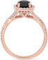 Фото #6 товара Diamond Halo Engagement Ring (1-1/2 ct. t.w.) in 14K Yellow, White or Rose Gold