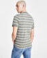 Фото #2 товара Men's Marco Short Sleeve Striped Henley, Created for Macy's