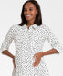 Women's Polka Dot Button-Down Maternity Blouse