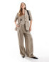 Фото #1 товара Vero Moda Aware textured pleated wide leg trouser co-ord in taupe grey melange