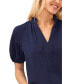 ფოტო #3 პროდუქტის Women's Short Sleeve Ruffle Neck Raglan Split Neck Blouse