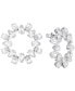 ფოტო #5 პროდუქტის Silver-Tone Crystal Circle Stud Earrings