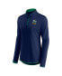 Women's Navy Notre Dame Fighting Irish Worth the Drive Quarter-Zip Top