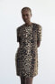 Фото #8 товара Короткое платье с леопардовым принтом ZARA