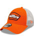 Men's Orange and White Denver Broncos Logo Patch Trucker 9FORTY Snapback Hat