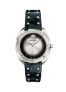 Versace Shadov Damenuhr Schwarz Leder Silber Edelstahl 38mm VEBM00118