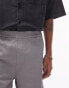 Topman – Locker geschnittene Chino-Shorts in Grau mit elastischem Bund