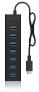 Фото #6 товара USB-концентратор RaidSonic GmbH ICY BOX IB-HUB1700-C3 USB 3.2 Gen 1 (3.1 Gen 1) Type-C - USB 3.2 Gen 1 (3.1 Gen 1) Type-A 5000 Mbit/s Черный Алюминий 0.4 м