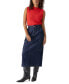 Women's Essential Denim Midi Cargo Skirt