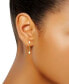 ფოტო #2 პროდუქტის Cubic Zirconia Front to Back Chain Drop Earrings in 18k Gold-Plated Sterling Silver, Created for Macy's
