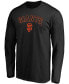 Фото #2 товара Men's Black San Francisco Giants Team Logo Lockup Long Sleeve T-shirt
