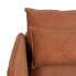 Chaise Longue Sofa Brown Wood Iron Foam 210 x 100 x 90 cm